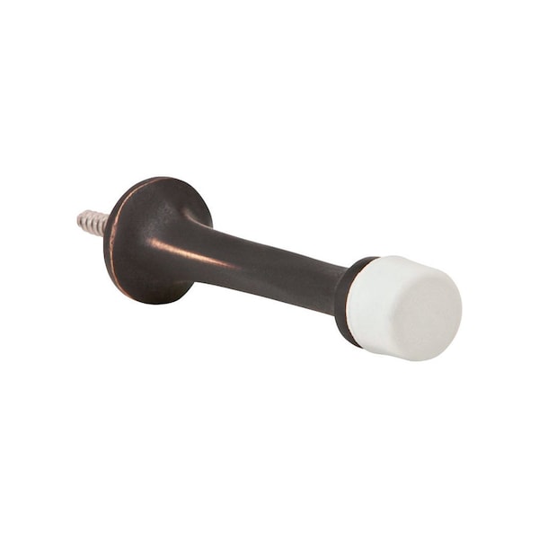 Ives 3-3/16 in. W X 7/8 in. L Aluminum Oil Rubbed Bronze Black Door Stop Mounts to wall 61A-716 - main